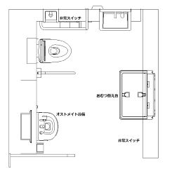 入国審査場トイレ図面